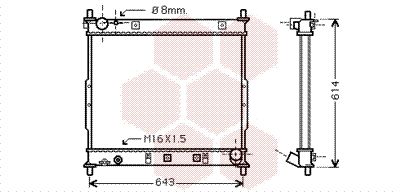 VAN WEZEL Radiators, Motora dzesēšanas sistēma 81002062